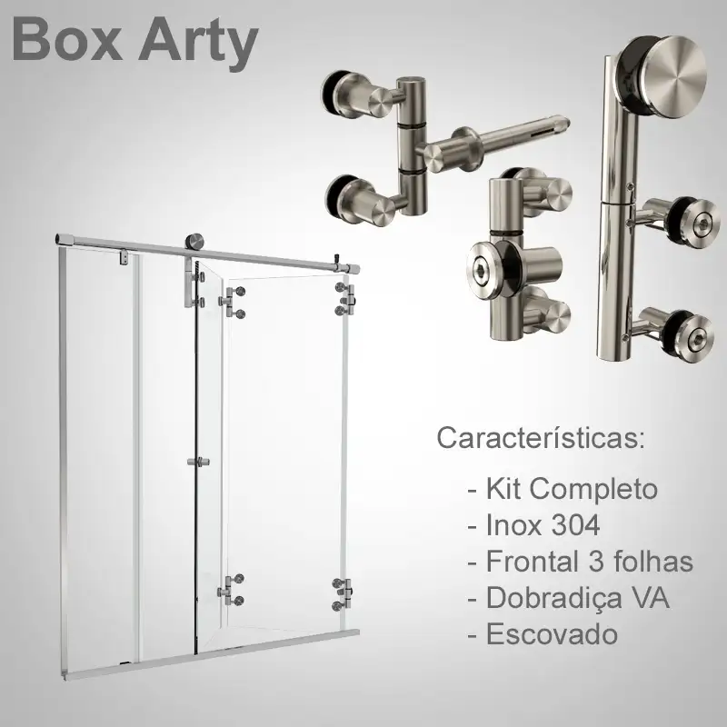 Frontal 3 Folhas Escovado